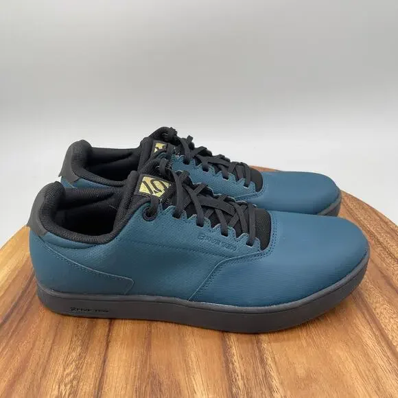 Five Ten Cycling Shoes Mens Size 10.5 Blue Leather Athletic Mountain Bike - Picture 1 of 9